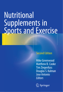 Nutritional Supplements in Sports and Ex