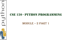 Python - Module 2 [String & List]