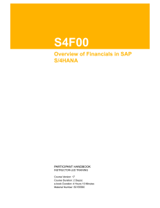 SAP S/4HANA Finance Handbook