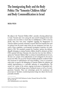 Weiss (2001) - The Yemenite Children Affair and Body Commodification in Israel