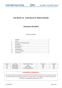 E2C-TMP-005 Technical Assurance Procedure