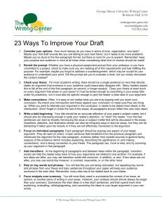 23 Ways To Improve Your Draft