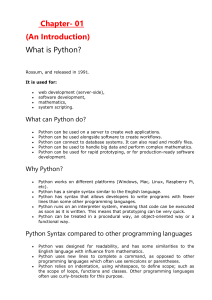 Python Basic Fundamentals
