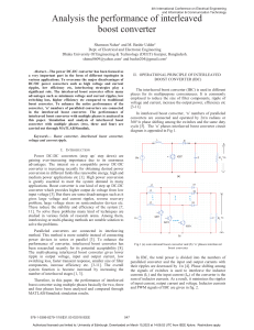 Analysis the performance of interleaved boost converter
