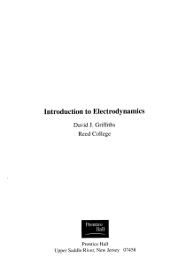 Introduction to Electrodynamics-Griffiths 3rd edition