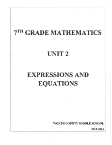 7th Grade Unit 2 Textbook