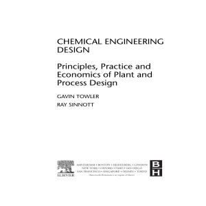 Chemical Engineering Design by Gavin Towler, Ray Sinnott