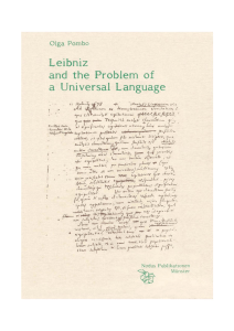 Olga Pombo - Leibniz and the Problem of a Universal Language