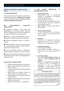 GE 116 – PANITIKANG FILIPINO [MIDTERM]