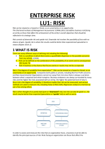 CIMA P3 - Enterprise Risk 