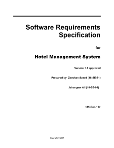 Software Requirement Specification for H