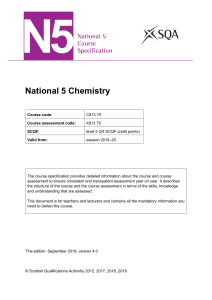 N5 Course Spec Chemistry