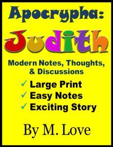 Apocrypha Notes - Judith (KJV)