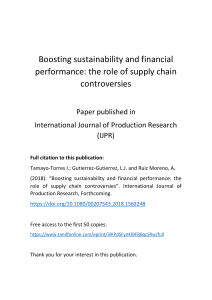 Boosting sustainability and financial pe