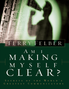 Am I Making Myself Clear - Terry Felber