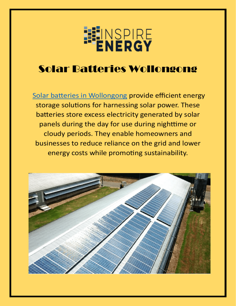 Solar Batteries Wollongong