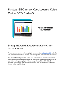 Kelas Online SEO RadenBro