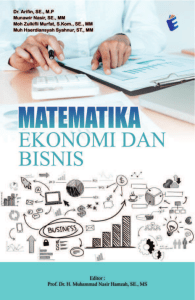 Matematika Ekonomi dan Bisnis: Buku Teks