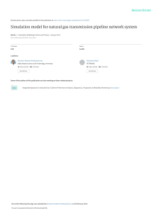 Simulation model for natural gas transmission pipe