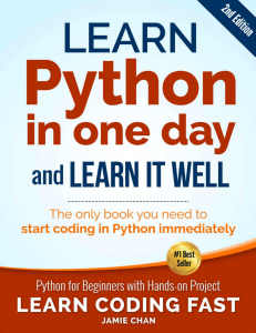 Learn Python in One Day and Learn It Well