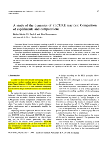 SECURE Reactor Dynamics: Experiments & Computations