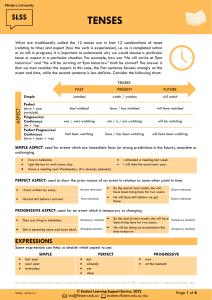 English Tenses Flinders University