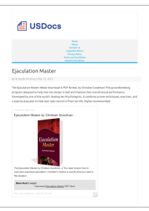 Ejaculation Master PDF E-Book