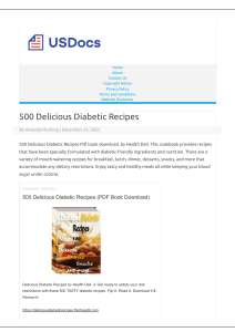 500 Delicious Diabetic Recipes PDF E-Book