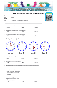 Soal Matematika Kelas 2 SD Bab 4 Pengkuran Waktu, Panjang Dan Berat Dan Kunci Jawaban (www.bimbelbrilian.com)