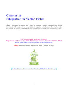 Vector fields integration