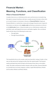 Financial Markets Notes