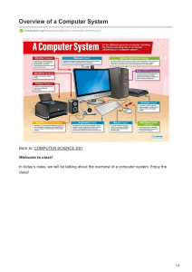 1. Overview of a Computer System