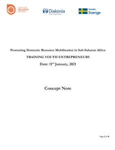 2020-11-30 Concept Note for Training Youth Entrepreneurs - 