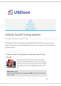 Cellular Sound Tuning PDF E-Book & Audio Files