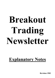 Breakout Trading Explanatory Notes