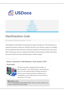 Manifestation Gods Pdf E-Book
