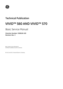 VIVID S60 VIVID S70 Basic Service Manual SM 5508160-100 3