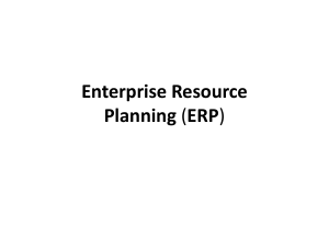 Enterprise Resource Planning-Overview
