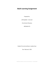 employee learning and development assignment 1, Loveleen kaur