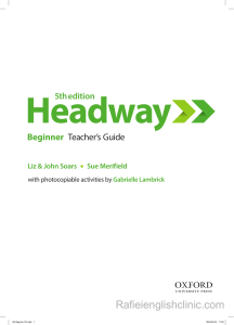 480 5- Headway Beginner Teacher's Guide, 5th edition - 2019, 232p