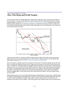 How I Set Stops and Profit Targets
