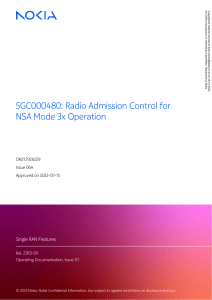 5GC000480  Radio Admission Control for NSA Mode 3x Operation