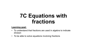 7C Equations with fractions
