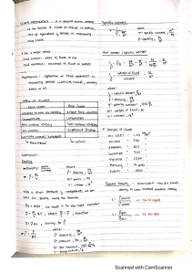 Fluid Mechanics Notes Part 1