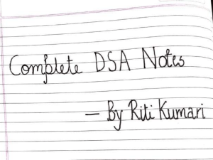 Complete DSA notes