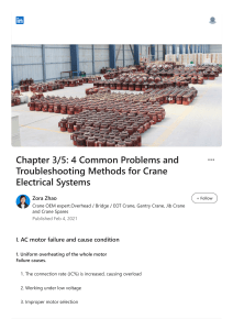 Chapter 3 5  4 Common Problems and Troubleshooting Methods for Crane Electrical Systems