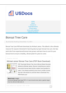 Bonsai Tree Care Pdf E-Book