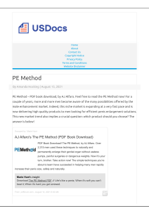 PE Method PDF E-Book