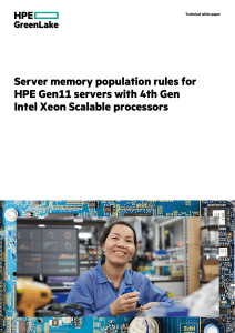 Server memory population rules for HPE Gen11 servers with 4th Gen Intel Xeon Scalable processors-a50007437enw