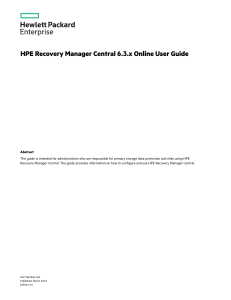 HPE RMC 6.3.x Online User Guide